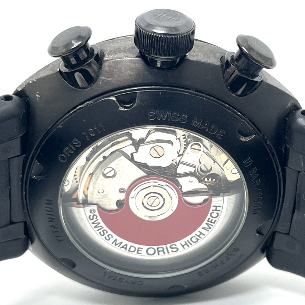 ORIS オリス 7611 クロノグラフ TT3 CHRONOGRAPH BLACK 自動巻き 腕時計 チタン /ラバーベルト メンズ ブラック  ブラック 【中古】 | ブランドショップ　リファレンス