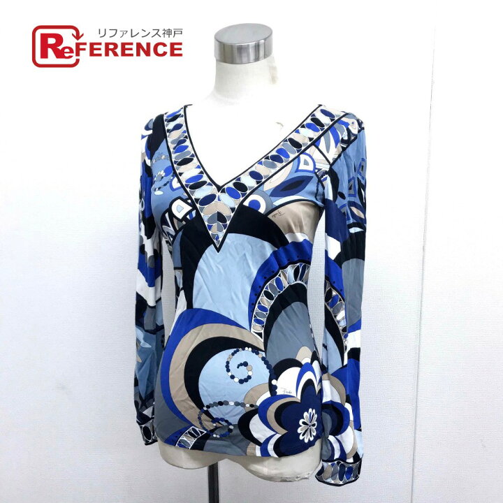 夏に向けて♪エミリオ・プッチ ブルー系ドレープワンピース♪ Emilio  