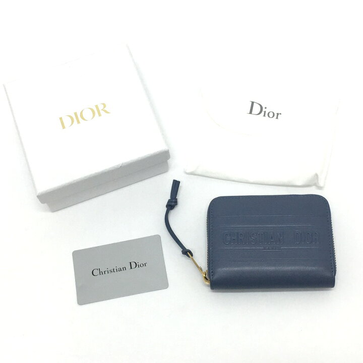 楽天市場】Dior ディオール ストライプウォレット ラウンドファスナー 