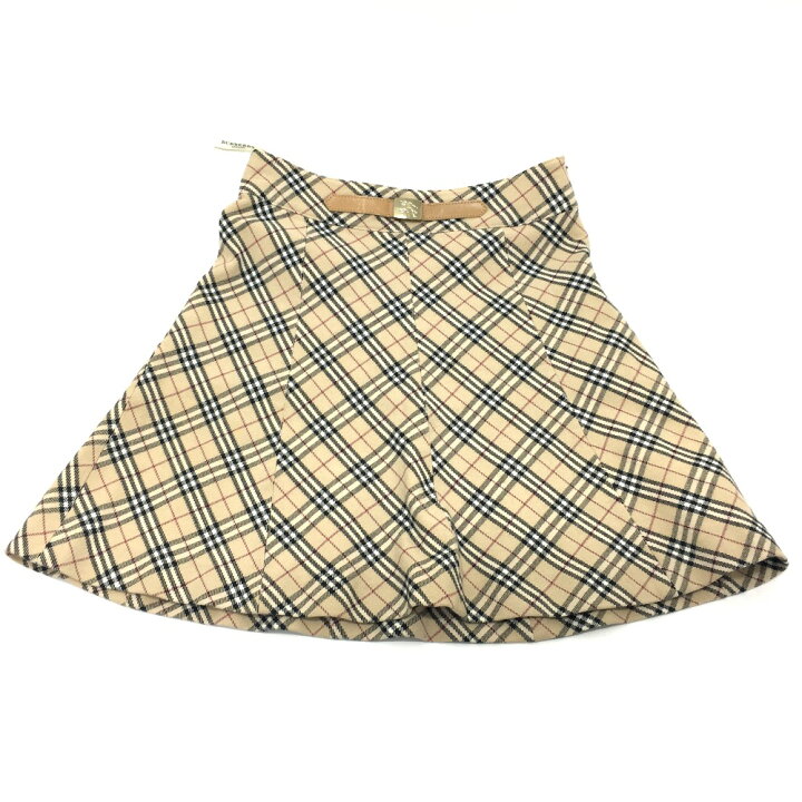 楽天市場】BURBERRY バーバリー チェック柄 ミニスカート フレア 2点  