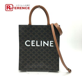 CELINE セリーヌ 191542 トリオンフ バーティカルカバ カバン スモール トートバッグ PVC/レザー レディース ブラウン 【中古】