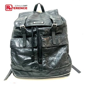 BALENCIAGA バレンシアガ 298114 バックパック リュックサック リュック・デイパック シープスキン ユニセックス ブラック 【中古】