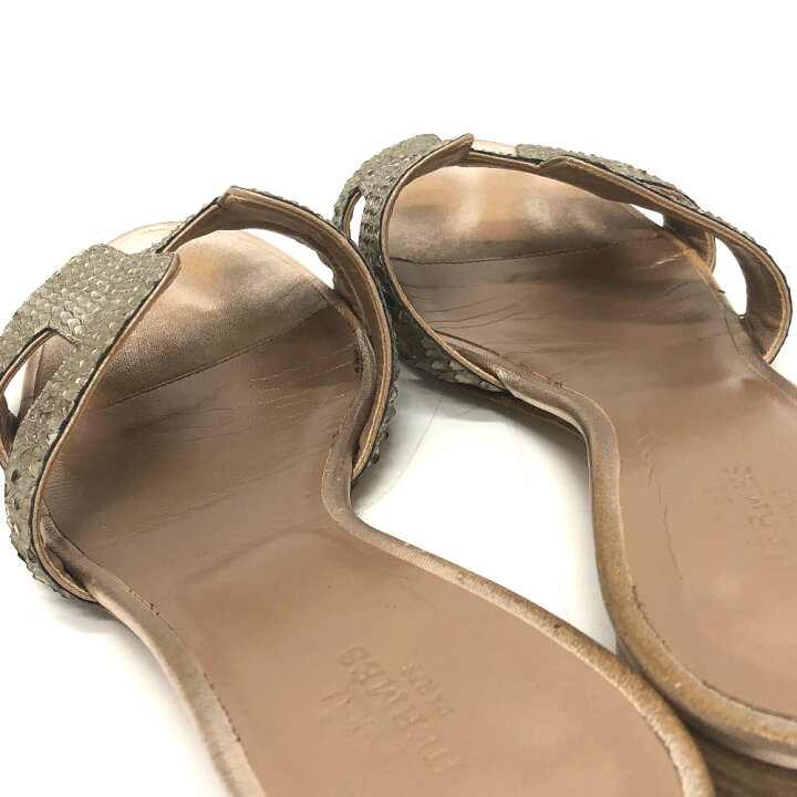 楽天市場】HERMES エルメス Hモチーフ オアジス オアシス ミュール  