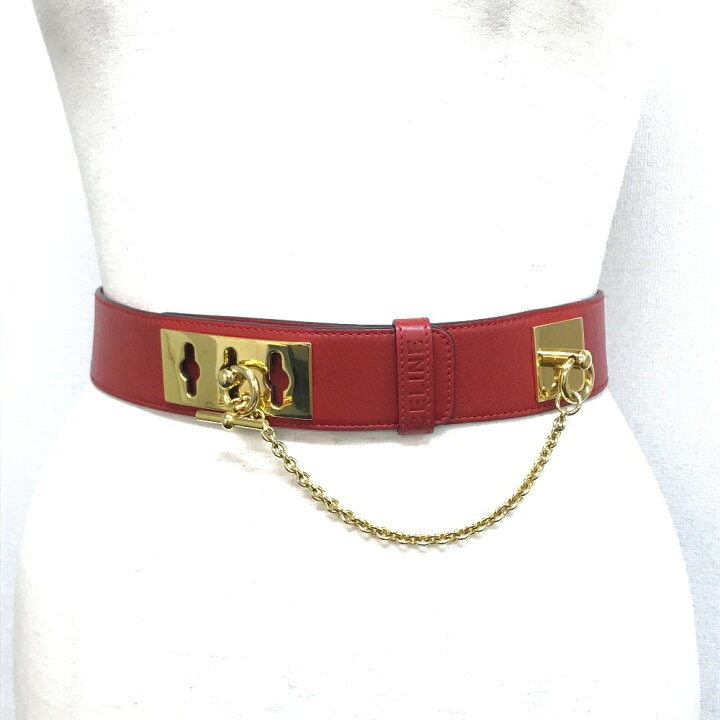 楽天市場】CELINE セリーヌ ヴィンテージ ウエストマーク チェーン付き  