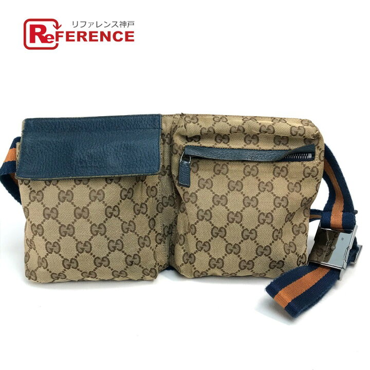 楽天市場】GUCCI グッチ 28566 GGキャンバス Wポケット ボディバッグ  