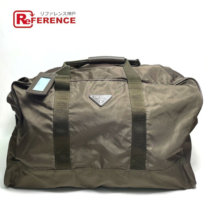 楽天市場】PRADA プラダ ラージ 三角ロゴプレート トラベル バッグ  