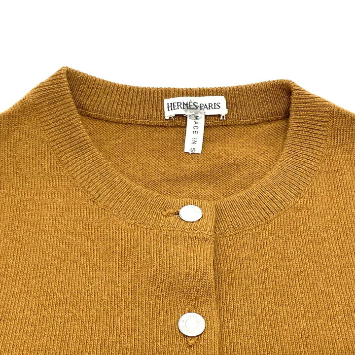 楽天市場】HERMES エルメス セリエ ボタン 半袖ニット セーター  