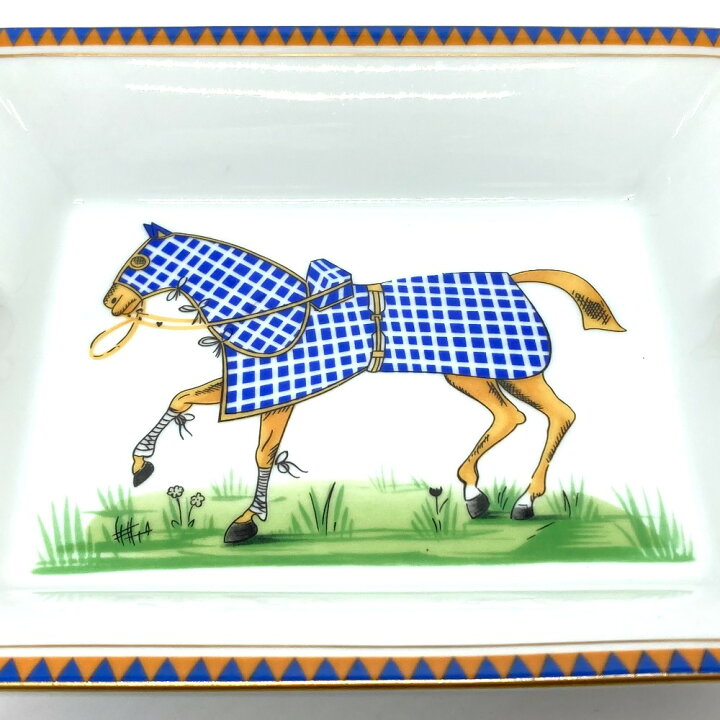 楽天市場】HERMES エルメス 馬柄 馬着 インテリア アッシュトレイ 灰皿 