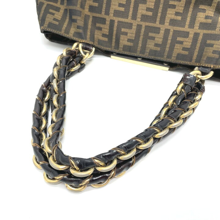 楽天市場】FENDI フェンディ 8BR616 ズッカ ミア カバン チェーン 