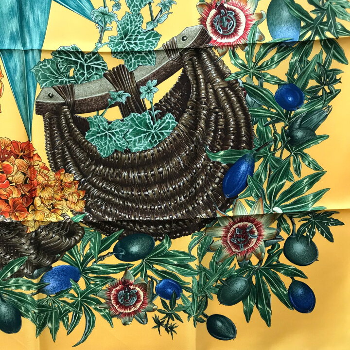 楽天市場】HERMES エルメス カレ90 PASSIFLORES パッションフラワー 花  