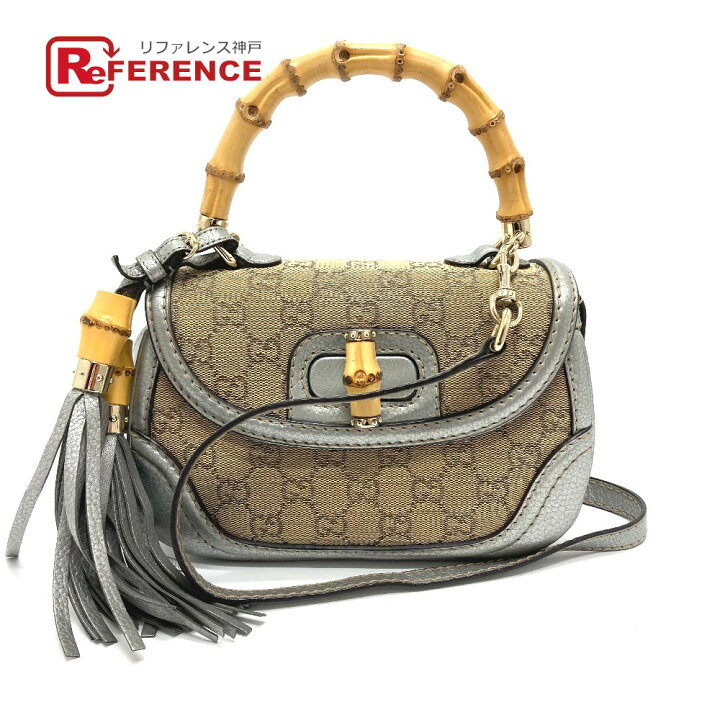 楽天市場】GUCCI グッチ 256805 GGキャンバス ニューバンブー フリンジ  