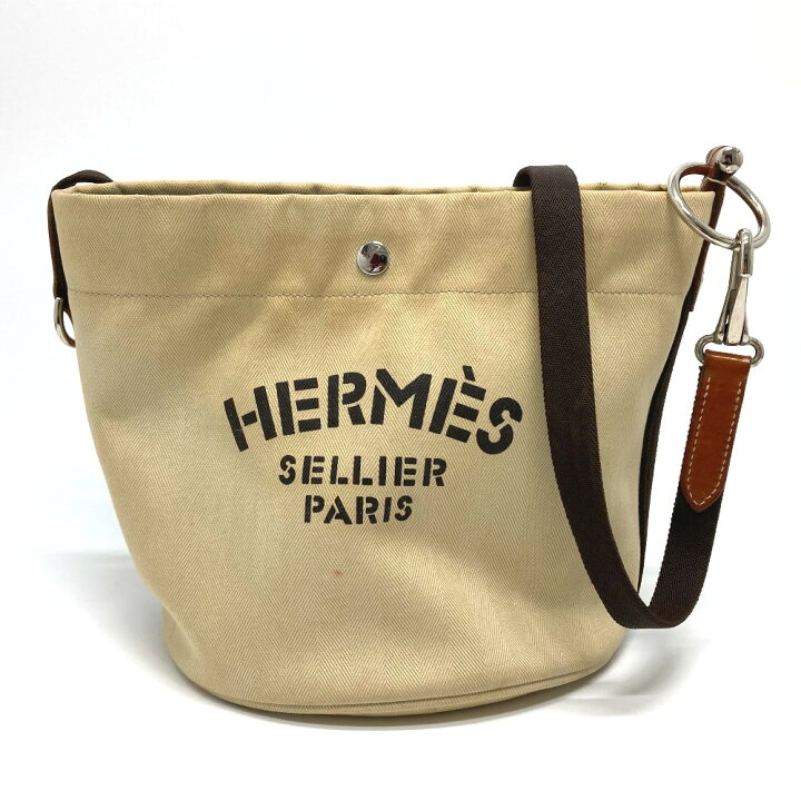 楽天市場】HERMES エルメス サックドパンサージュ バケツ型 ポーチ付き  
