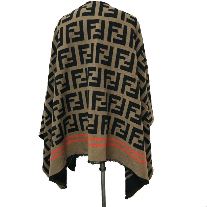 楽天市場】FENDI フェンディ FXX636 ズッカ FF柄 ショール ケープ 