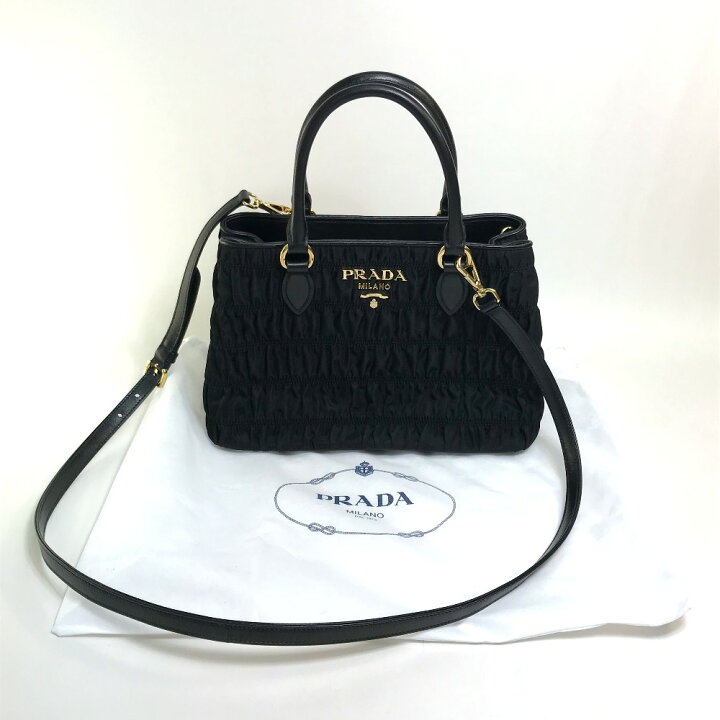 楽天市場】PRADA プラダ 1BA173 ギャザー TESSUTO GAUFRE テスート  