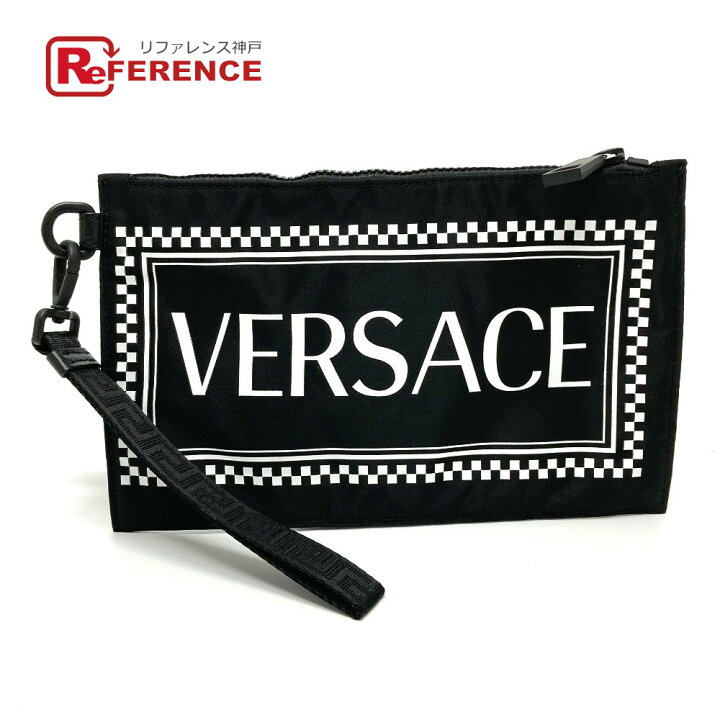 楽天市場】VERSACE ヴェルサーチ ストラップ付き ロゴ フラット 