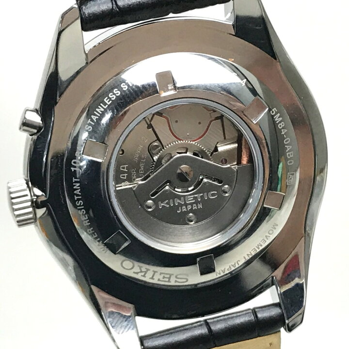 楽天市場】SEIKO セイコー 5M84-0AB0 キネティック デイデイト 腕時計 SS /レザーベルト メンズ シルバー シルバー 【中古】 :  ブランドショップ リファレンス