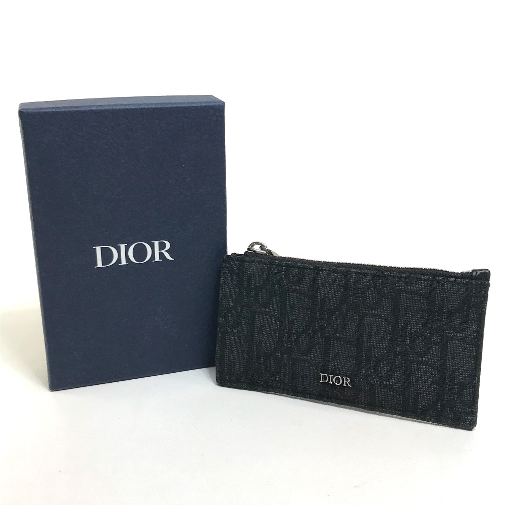 Dior ディオール 2ESBC250YSE オブリーク ジャガード ジップ カードホルダー カードケース 財布 コインケース キャンバス/レザー  メンズ ブラック 【中古】 | ブランドショップ　リファレンス