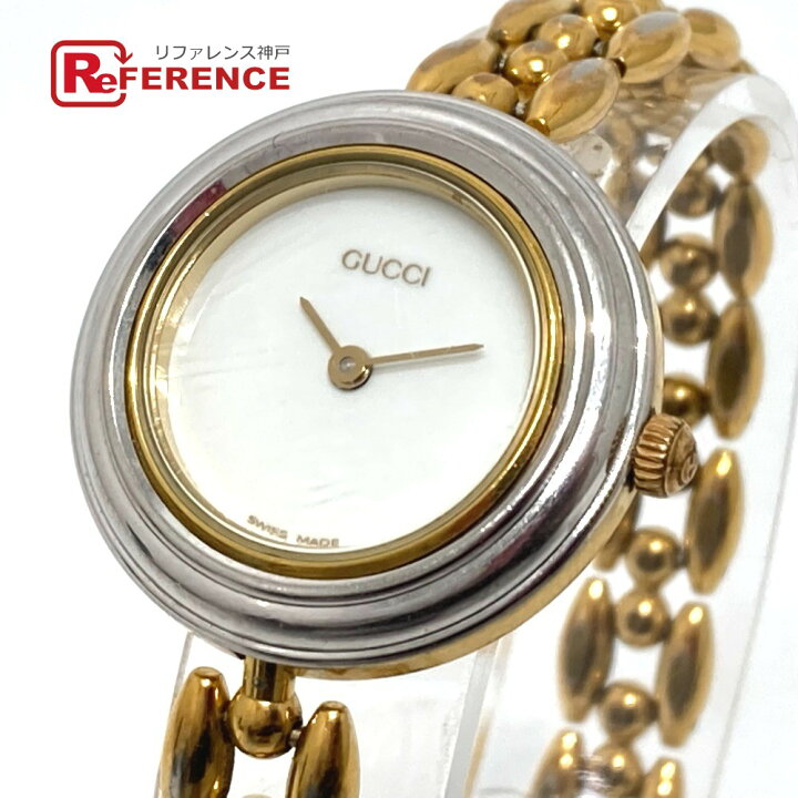 楽天市場 Gucci グッチ 11 12 2 チェーンベルト チェンジベゼル 全6種 クォーツ 腕時計 Gp レディース ゴールド 中古 ブランドショップ リファレンス
