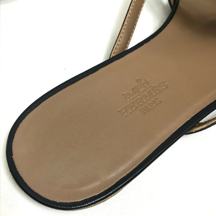 楽天市場】HERMES エルメス シェーヌダンクル フラット サンダル  