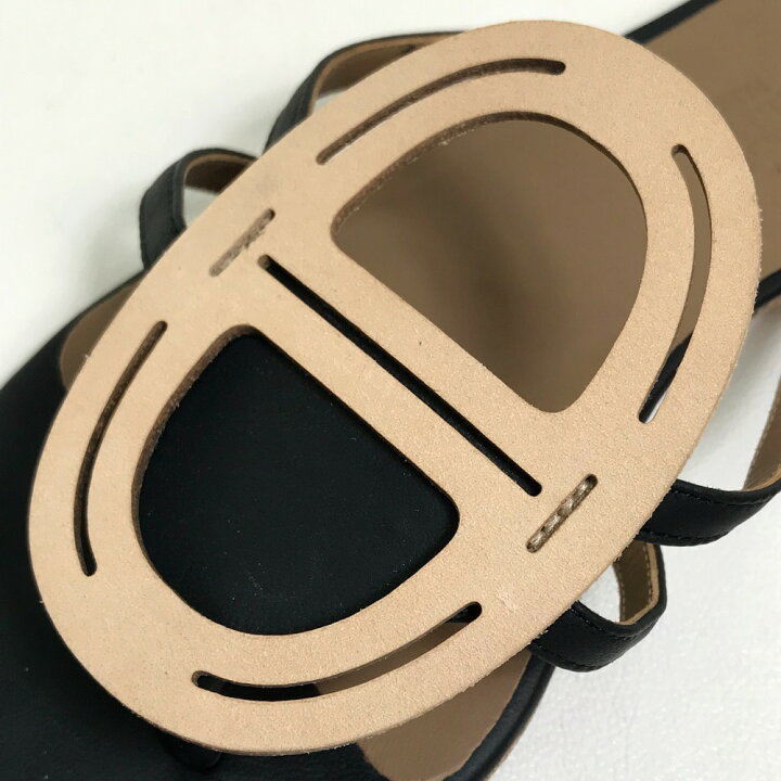 楽天市場】HERMES エルメス シェーヌダンクル フラット サンダル  