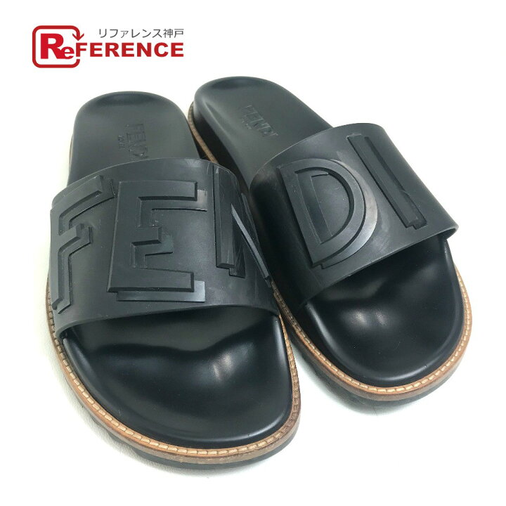 楽天市場】FENDI フェンディ 7X1148 ペタンコ ロゴ フラット サンダル 