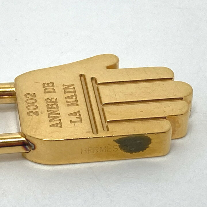楽天市場】HERMES エルメス 2002年限定 ハンドモチーフ カデナ メタル  