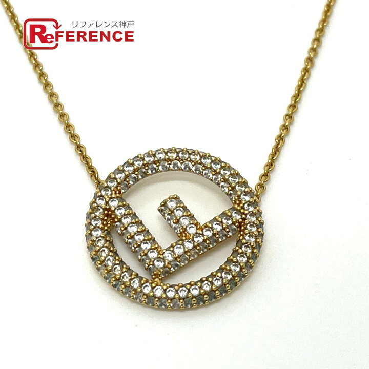 楽天市場】FENDI フェンディ ゴールドカラー ネックレス エフ イズ  