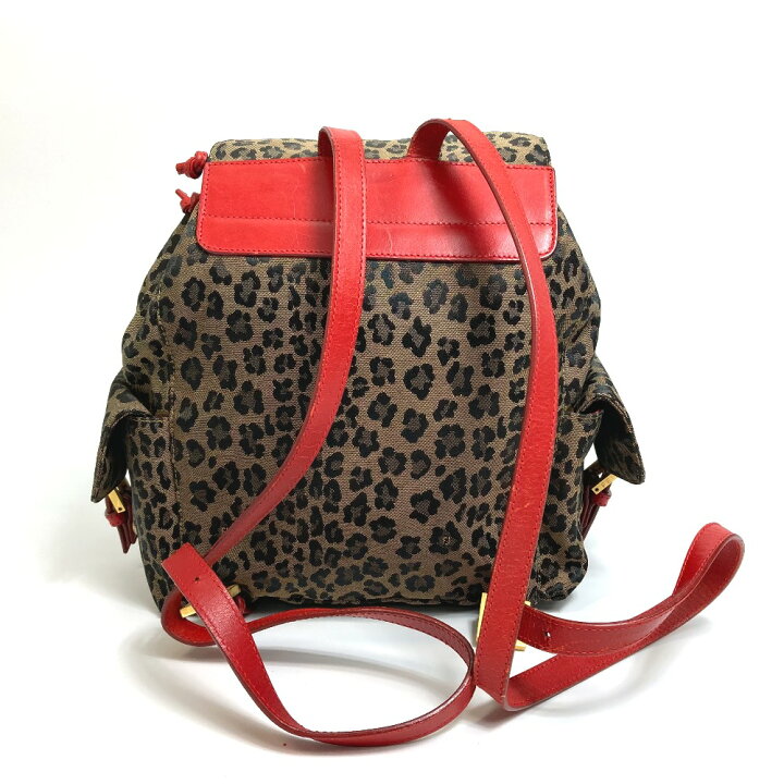 楽天市場】FENDI フェンディ レオパード柄 バックパック リュック 