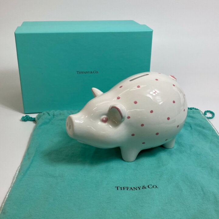 楽天市場】TIFFANY&Co. ティファニー ドット 豚 ピギーバンク 貯金箱  