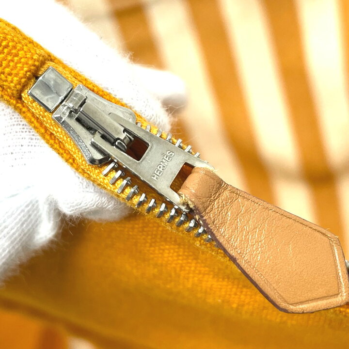 楽天市場】HERMES エルメス カンヌ ボーダー ポーチ付き ハンドバッグ 
