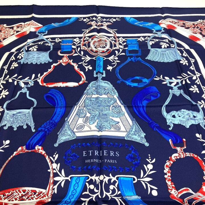 楽天市場】HERMES エルメス ETRIERS 鎧 馬具 カレ90 スカーフ シルク  
