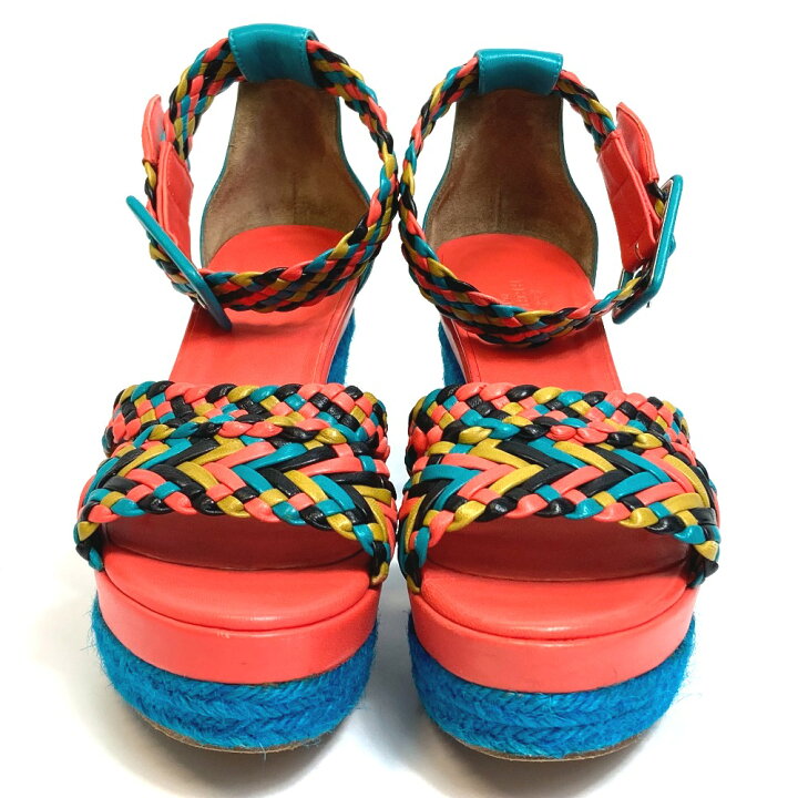 HERMES - 6887 エルメス イネス レザー サンダル マルチカラーの通販  