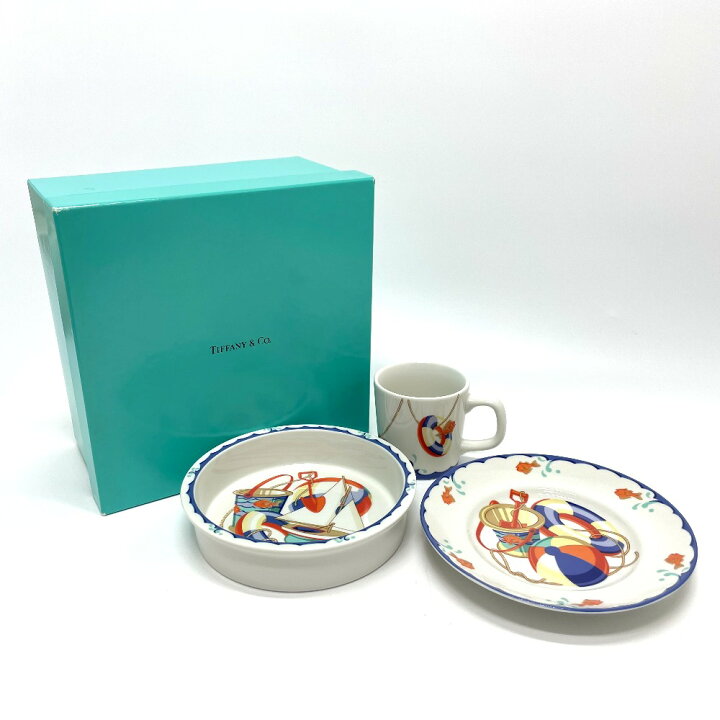 楽天市場】TIFFANY&Co. ティファニー seashore ベビー食器 3点セット  