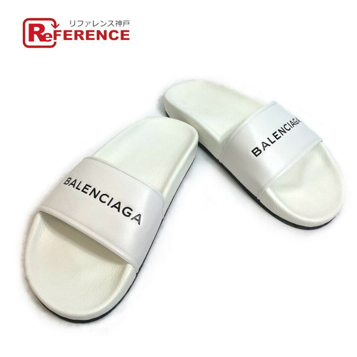 楽天市場】BALENCIAGA バレンシアガ ロゴ プールスライド 