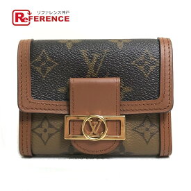 LOUIS VUITTON ルイヴィトン M68725 モノグラム リバース ポルトフォイユ ドーフィーヌ コンパクト ウォレット 3つ折り財布 モノグラムリバースキャンバス レディース ブラウン 【中古】