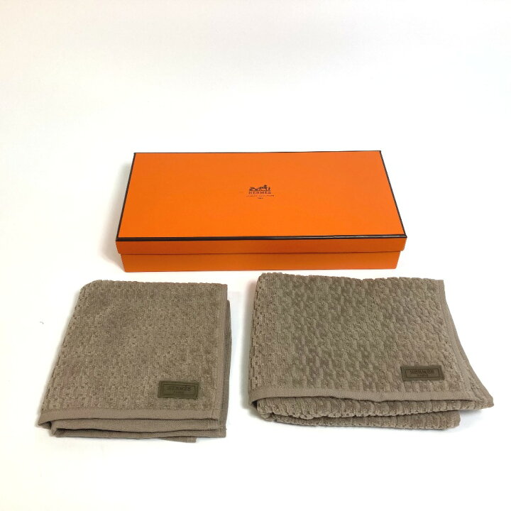 楽天市場】HERMES エルメス SERVIETTES GOLF EPONGE 2枚セット タオル 