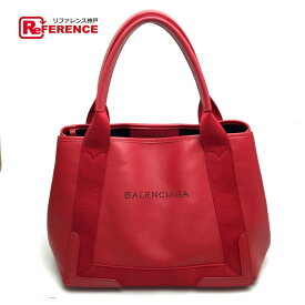 BALENCIAGA バレンシアガ 339933 ネイビーカバス S カバン トートバッグ ショルダーバッグ レザー レディース レッド 【中古】