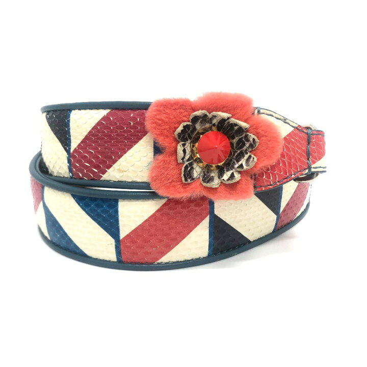 楽天市場】FENDI フェンディ 8AV077 フラワー スタッズ ストラップユー  