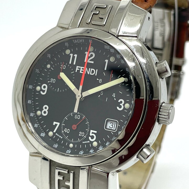 楽天市場】FENDI フェンディ 4500G クロノグラフ デイト オロロジ  