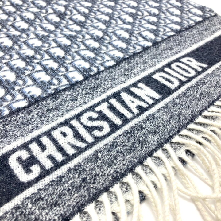 楽天市場】Dior ディオール オブリーク フリンジ ロゴ ショール  