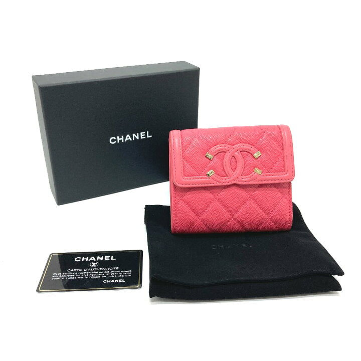 楽天市場】CHANEL シャネル AP0375 CC フィリグリー マトラッセ 中長 