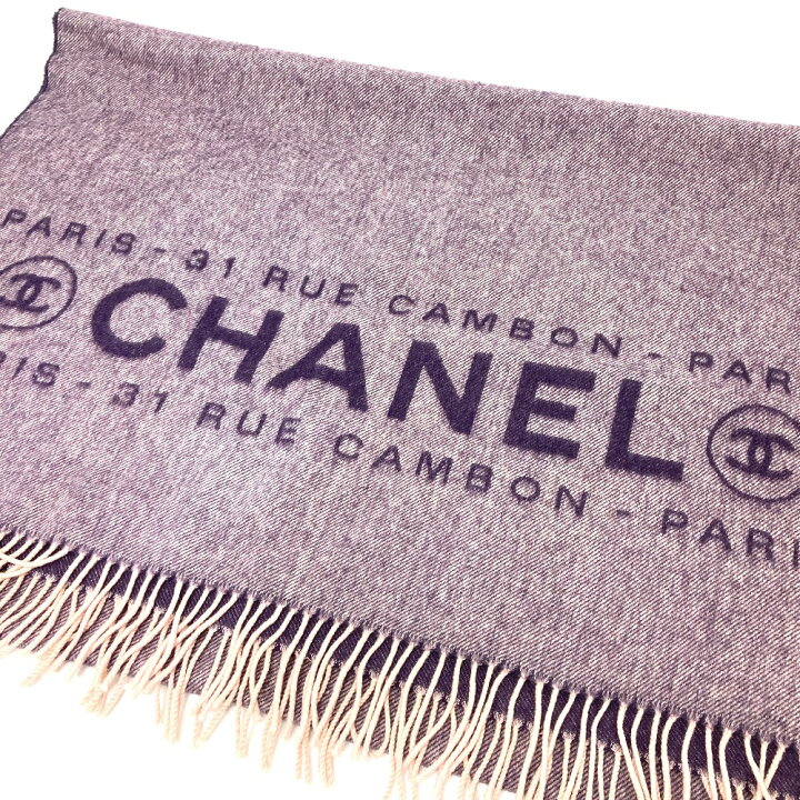 楽天市場】CHANEL シャネル CC ココマーク ロゴ フリンジ 大判ストール 