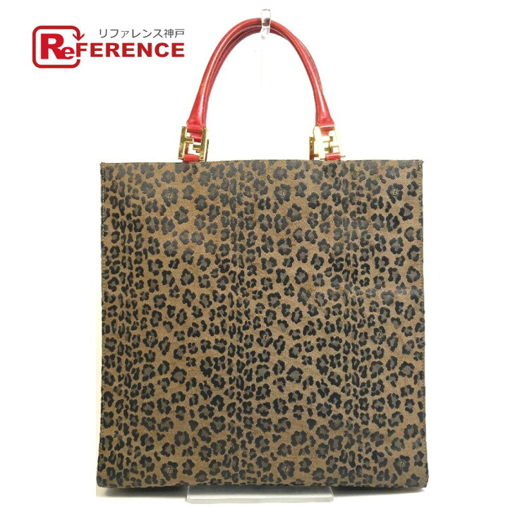 楽天市場】FENDI フェンディ FF金具 レオパード 手提げ ハンドバッグ 