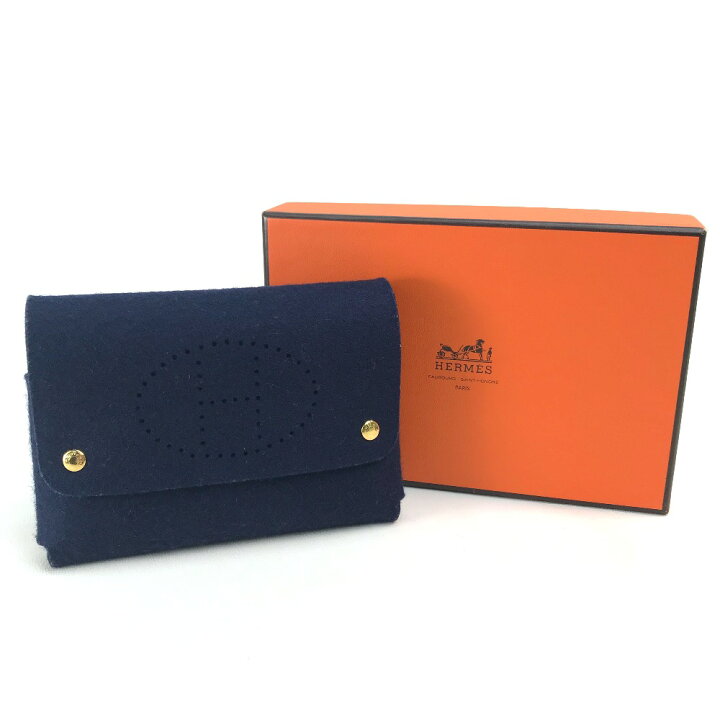 楽天市場】HERMES エルメス Hロゴ パンチング エテュイカルトGM ポーチ  