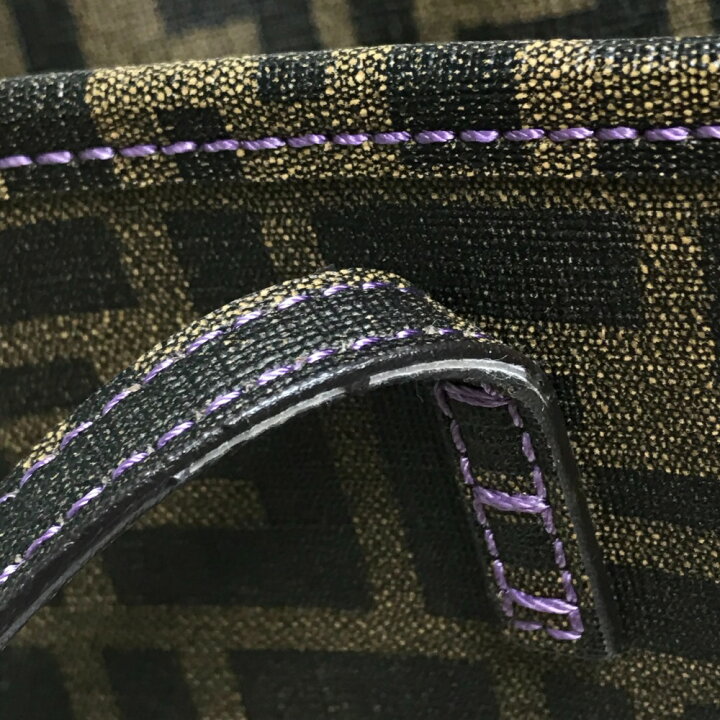 楽天市場】FENDI フェンディ 8BH211 パープルステッチ ズッカ FF 