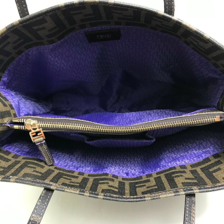 楽天市場】FENDI フェンディ 8BH211 パープルステッチ ズッカ FF 