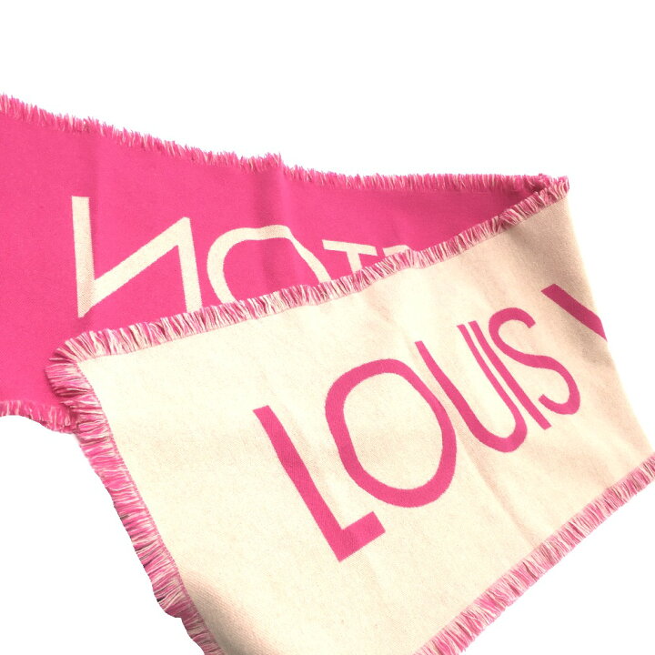 Louis-Vuitton-Escharpe-Cashmere-50%-Wool-50%-Scarf-Pink-M71586