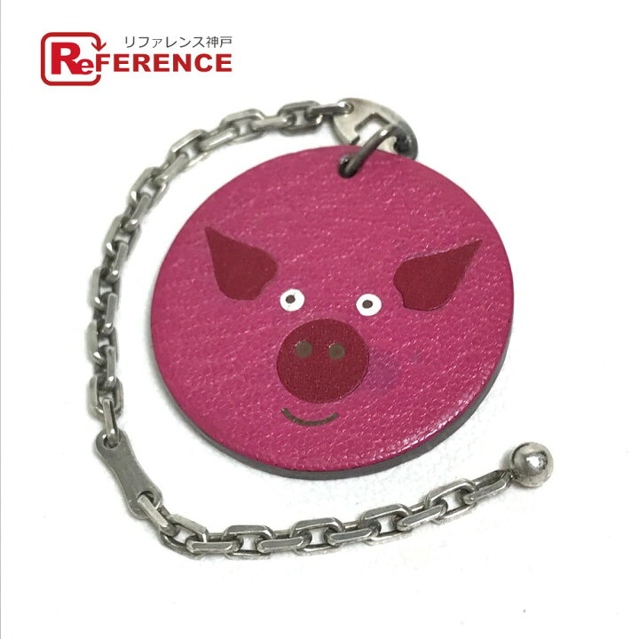 楽天市場】HERMES エルメス アニマルモチーフ ピッグ 豚 キーホルダー 