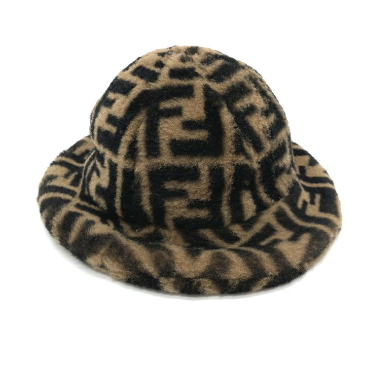 楽天市場】FENDI フェンディ JUP009-20AW ズッカ ハット ファーハット 