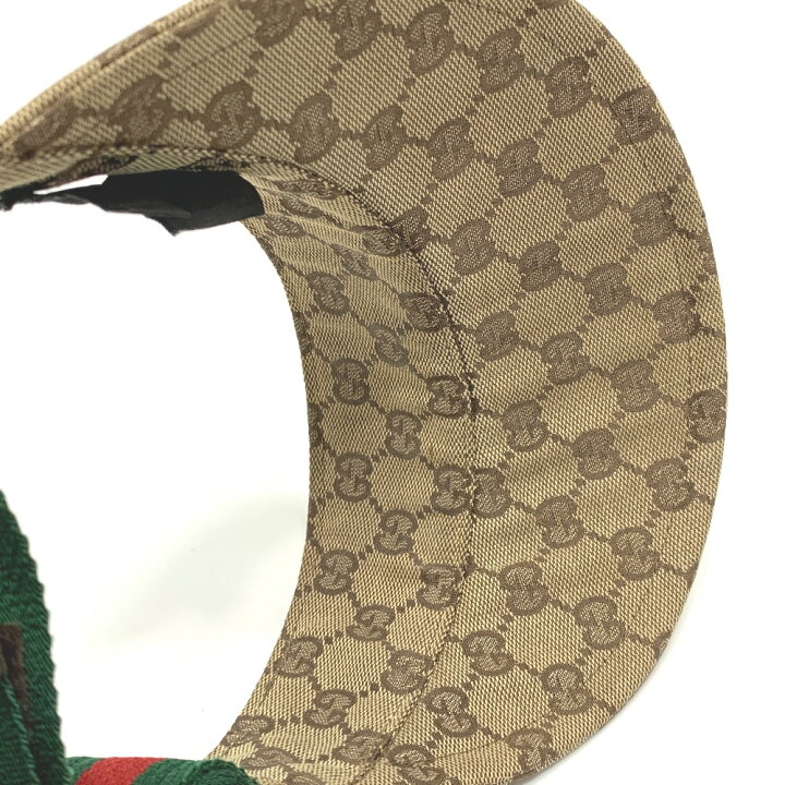 楽天市場】GUCCI グッチ GG シェリーライン 帽子 サンバイザー GG 